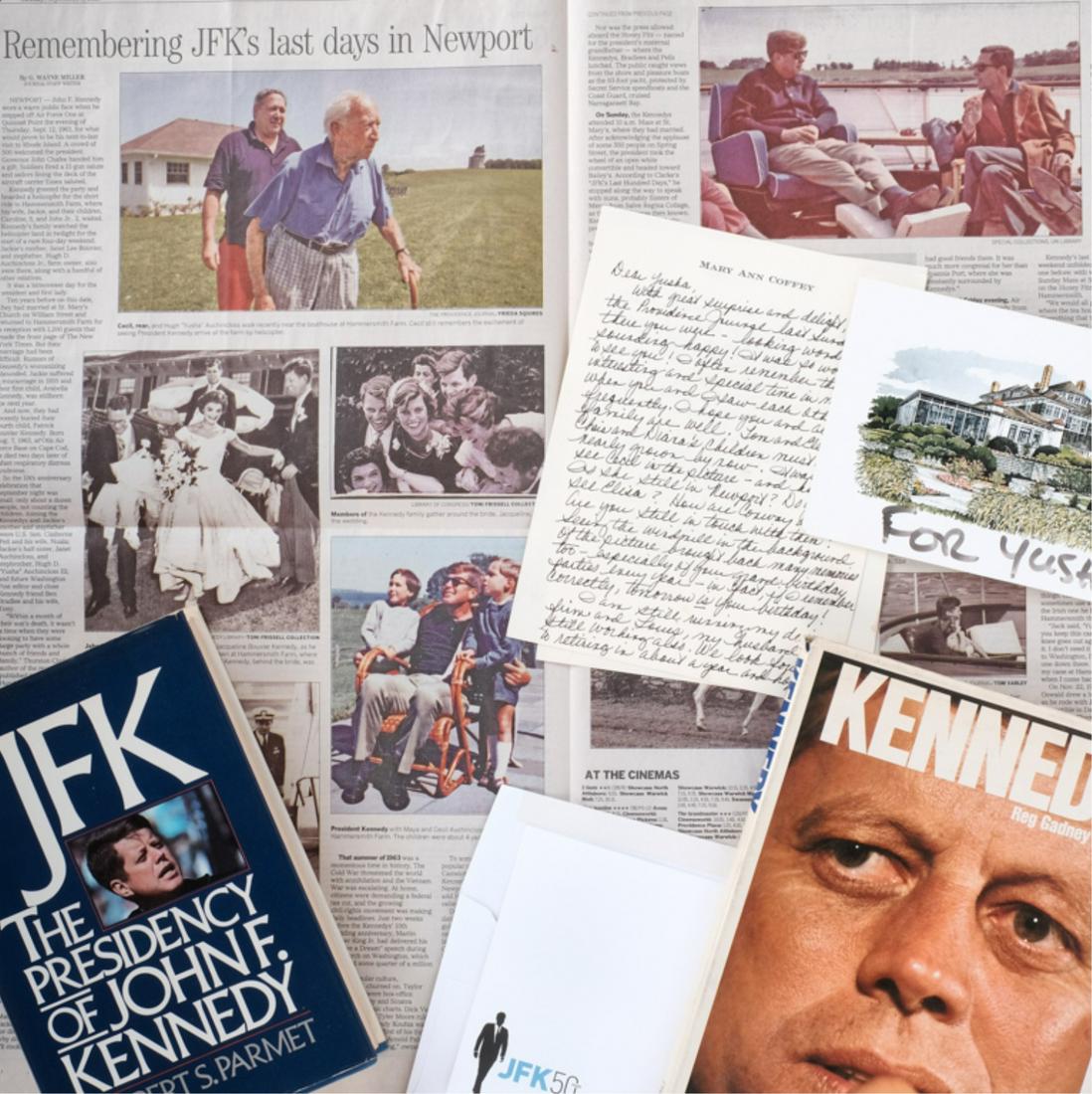 KENNEDY ANNIVERSARY PUBLICATIONS etc.: The Rhode Islander Sept. 8, 2013 "the Sunset days of Camelot", "The Providence Journal" Nov. 21, 2013 "Across the generations" and "Framed in time", "Vanity Fair" June 2008 "Bobby Kennedy", "People" N