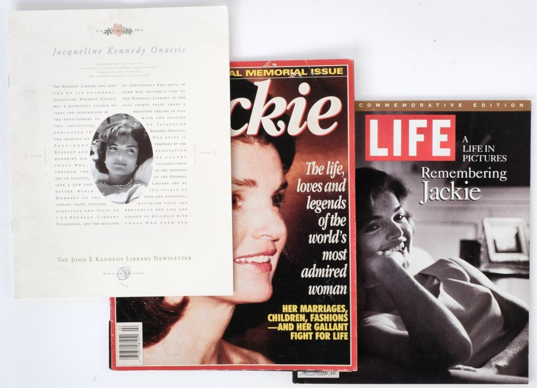 JACKIE KENNEDY: To Family and Friends from Caroline and John, an outline of logistics for the funeral service in New York. May 22, 1994, Yusha's invitation to his step-sister's funeral mass and memoriam. "Jacqueline 