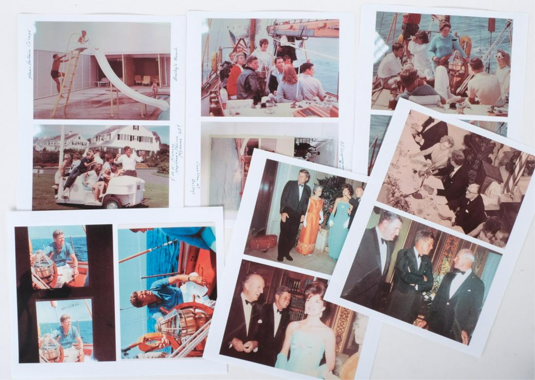 PHOTOGRAPHIC COPIES OF KENNEDY PHOTOS FROM LIBRARY: (100's) of color and some black and white photographic copies from the archives of the J.F.K. Library. Content includes largely Kennedy White House era images. 5 x 7 inches (approximately each)Provena