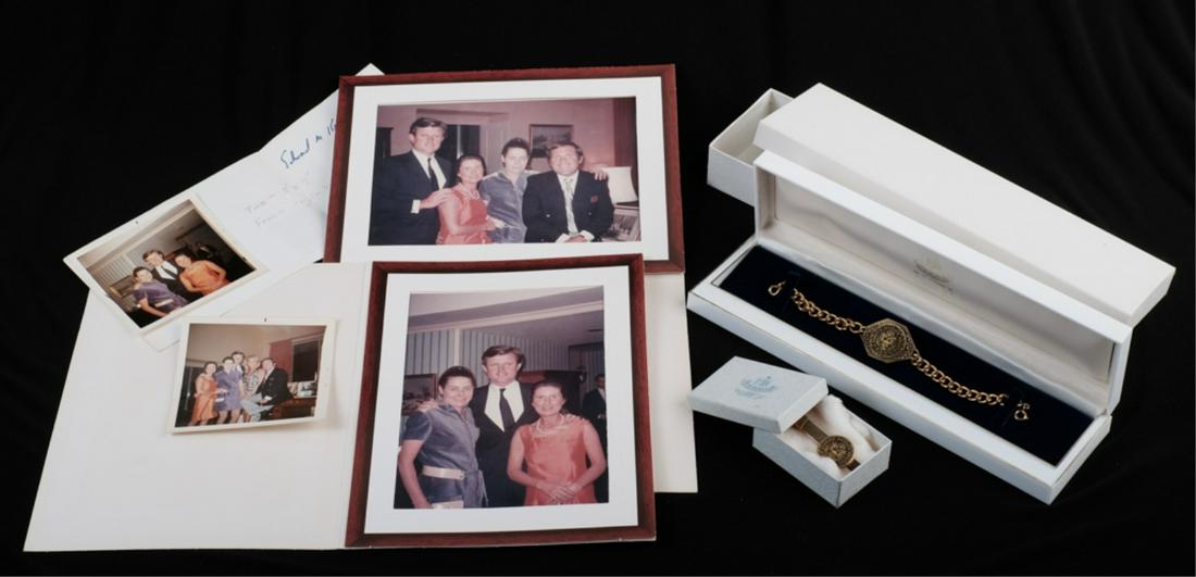 SENATOR TED & JOAN KENNEDY $500/ PLATE FUNDRAISER: September 29, 1970 the Kennedys held a $500 per plate fundraiser at their McLean, VA home. (2) Color photos with reprints and negatives taken that evening include Governess Fitzpatrick who the Kennedy
