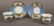 536: Pair of French porcelain cups and saucers each in