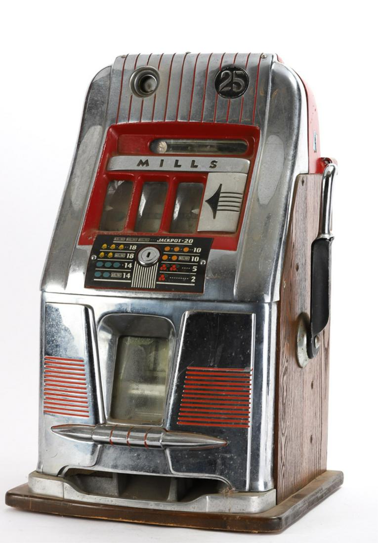 MILLS NOVELTY 25 CENT SLOT MACHINE (1 of 6)