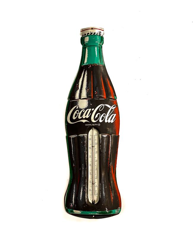 COCA COLA LITHO ON TIN ADVERTISING THERMOMETER (1 of 5)