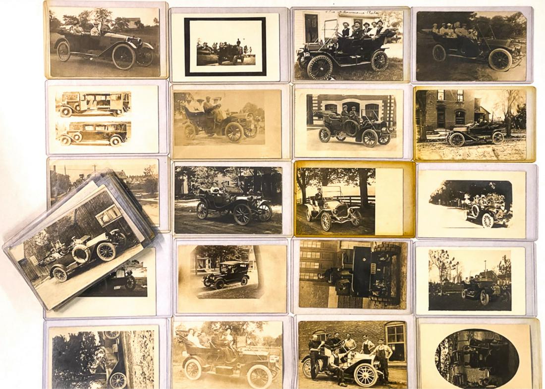 (30) PHOTO POST CARDS OF ANTIQUE AUTOMOBILES (1 of 11)