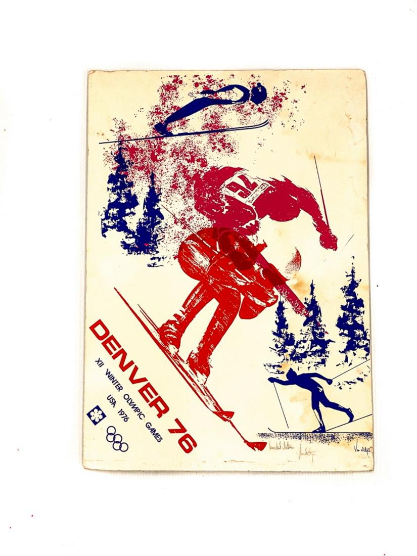 RARE DENVER 1976 WINTER OLYMPICS SIGNED POSTER (1 of 5)