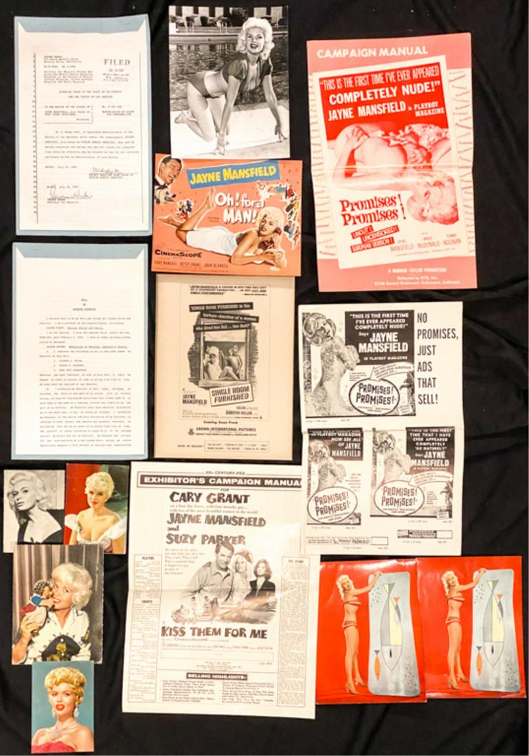 (14) PIECES JAYNE MANSFIELD PRINTS AND EPHEMERA (1 of 18)