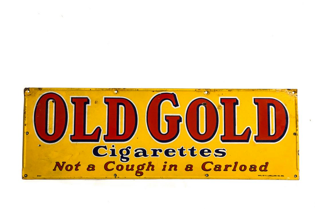 PORCELAIN OLD GOLD CIGARETTES SIGN (1 of 7)