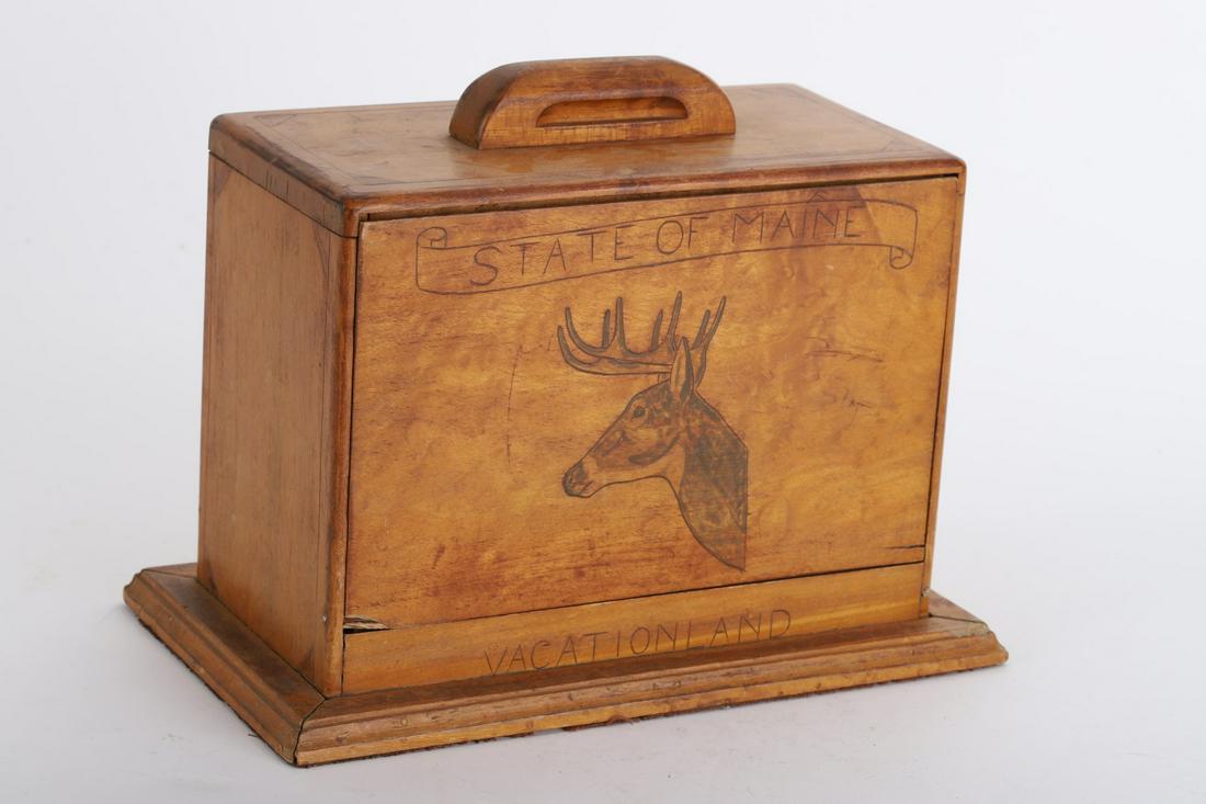 STATE OF MAINE CIGAR BOX MADE BY INMATE (1 of 6)