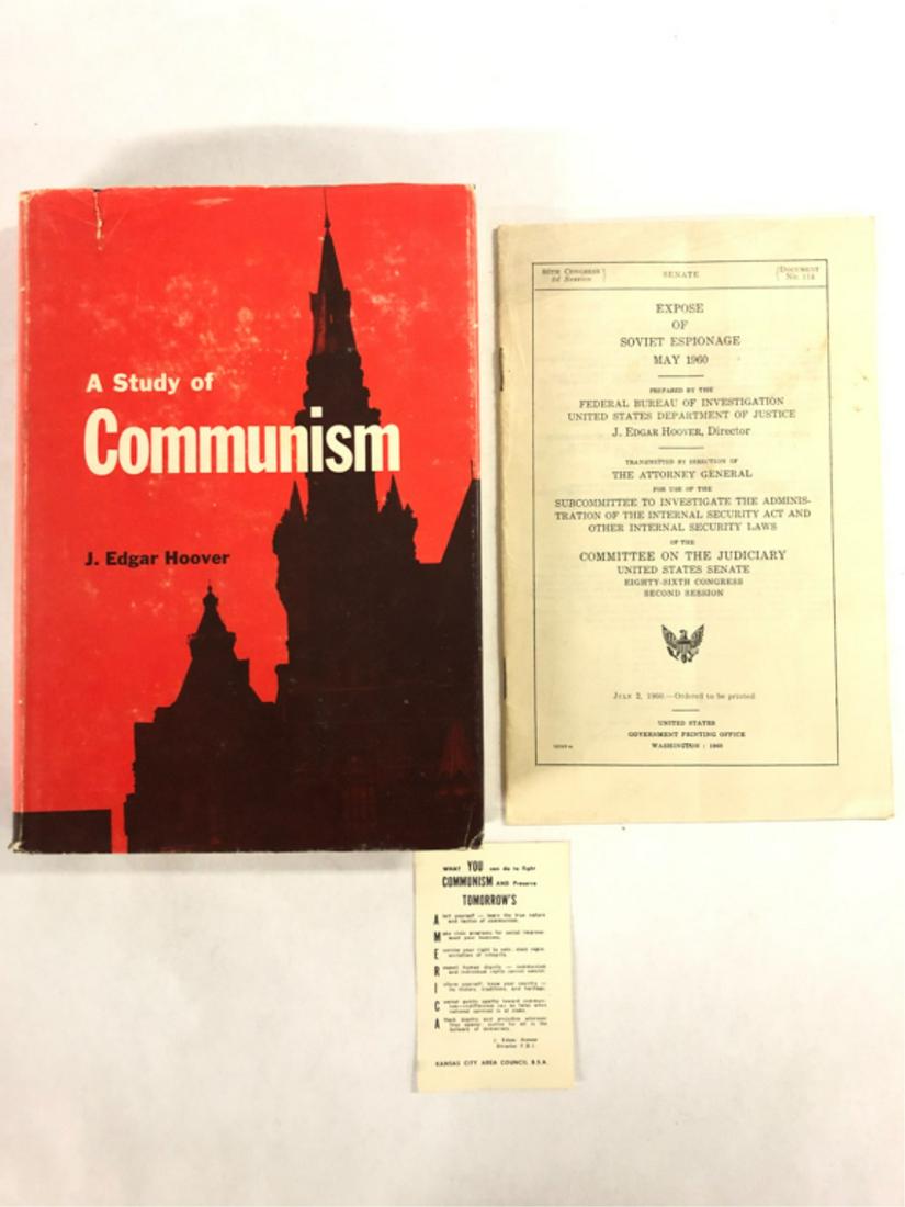 SIGNED J EDGAR HOOVER BOOK W/ (2) FBI ITEMS (1 of 7)