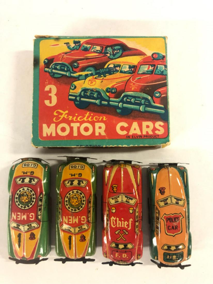 (4) ELVIN FRICTION MOTOR CARS (1 of 4)