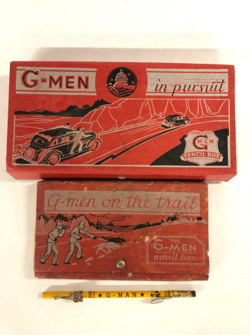 (5) PIECES G-MEN PENCIL BOXES W/ ACCESSORIES (1 of 3)