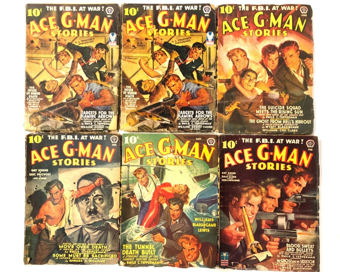 (6) ACE G-MAN STORIES 10 CENT NOVELS (1 of 7)