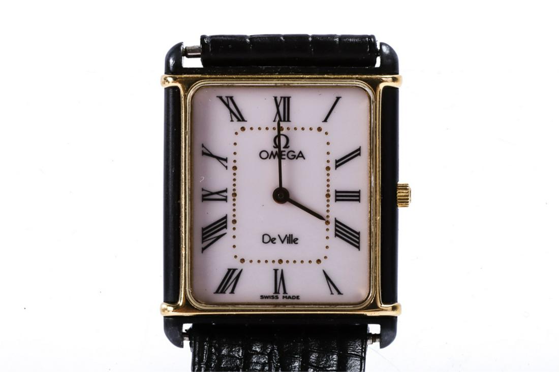 OMEGA DeVille LADY'S WRIST WATCH: Quartz #1450. Leather strap