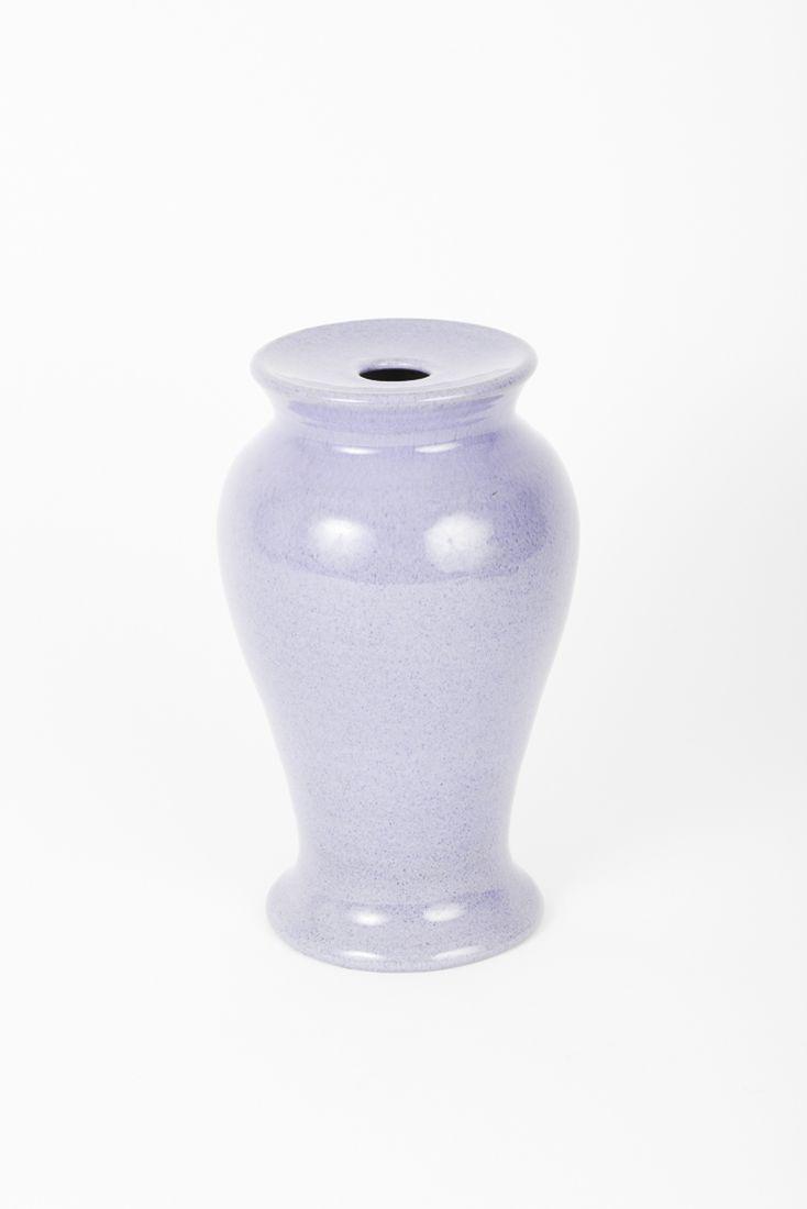 MARBLEHEAD POTTERY LAMP BASE: Unmarked. Early paper label marked Marblehead Pottery $3.50. 9 ¼ inches. Note: Harriett Bull’s collection of early Marblehead Pottery comes from family members directly connected to the Devereux Ho