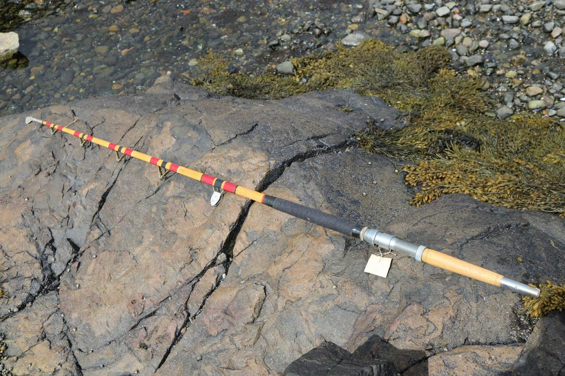 TYCOON TACKLE BIG GAME SALT WATER FISHING ROD: Royal Hickory custom built. 6' 11” including roller guide.