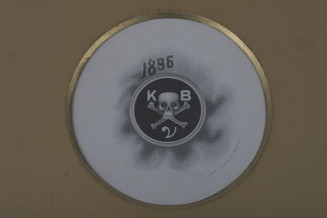 SAMUEL WARD BOSTON ENGRAVING KAPPA BETA 1896: Extremely fine impression / bank note quality. 3 ¼ inches. Framed 8 ¾ x 8 ¾ inches.