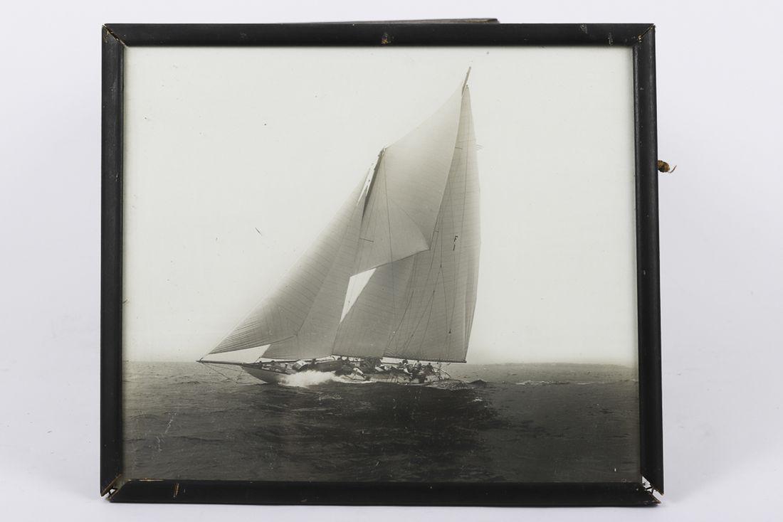 WILLARD B. JACKSON (1871-1940) PHOTOGRAPH: “Plejone” Bromoil gelatin silver print. 10 x 11 inches. #4387. Note: W.H. Brown (1882-1963) is brother of naval architect and boat designer, Samuel H. Brown (1887-1960) of Brown Brother’s Boats,