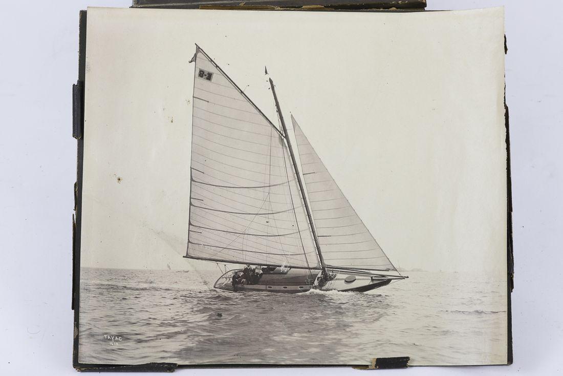WILLARD B. JACKSON (1871-1940) PHOTOGRAPH: “Tayac” Bromoil gelatin silver print. 9 ½ x 11 inches #1610. back board is stamped Willard B. Jackson. Note: W.H. Brown (1882-1963) is brother of naval architect and boat designer, Samuel H. Brow
