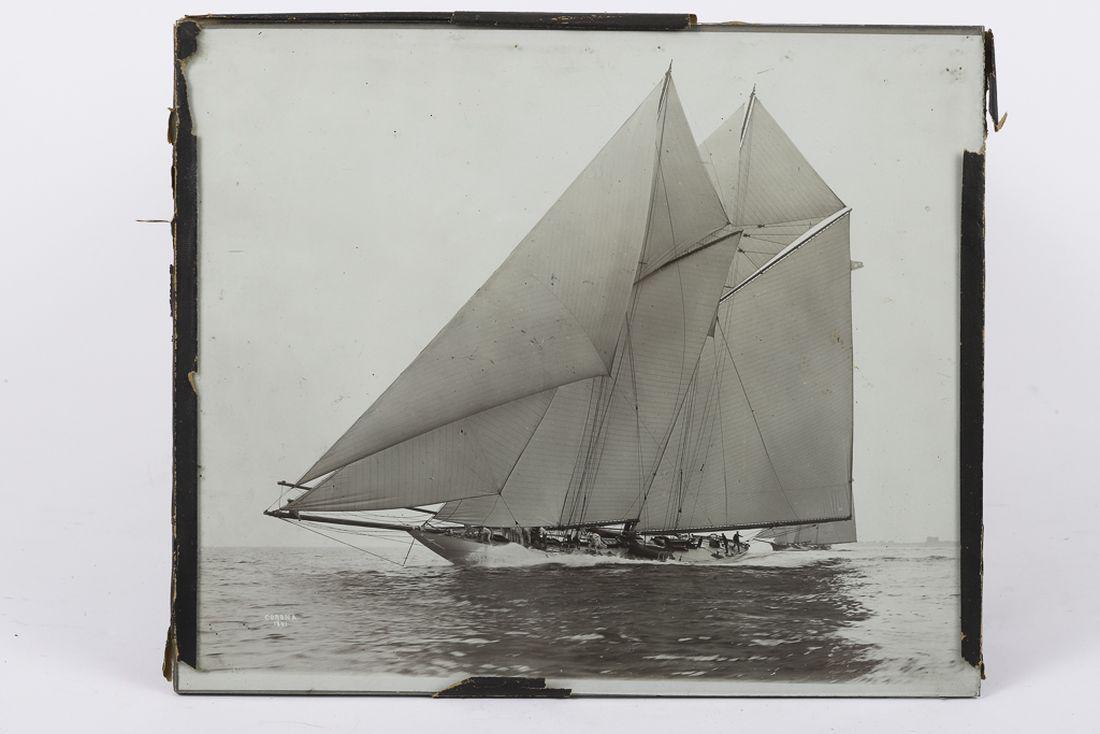 WILLARD B. JACKSON (1871-1940) PHOTOGRAPH: “Corona” Bromoil gelatin silver print. 10 x 12 inches. #1841. Note: W.H. Brown (1882-1963) is brother of naval architect and boat designer, Samuel H. Brown (1887-1960) of Brown Brother’s Boats, 