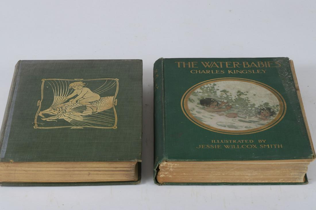 WATER BABIES 1909 & 1916 KINGSLEY, SMITH, GOBLE: by Charles Kingsley with Illustrations in Colour by Warwick Goble. MacMillan & Co, London 1909. Hardcover clothbound. Second Illustrated by Jessie Willcox Smith: Dodd, Mead & Company 1916. Hardcover c