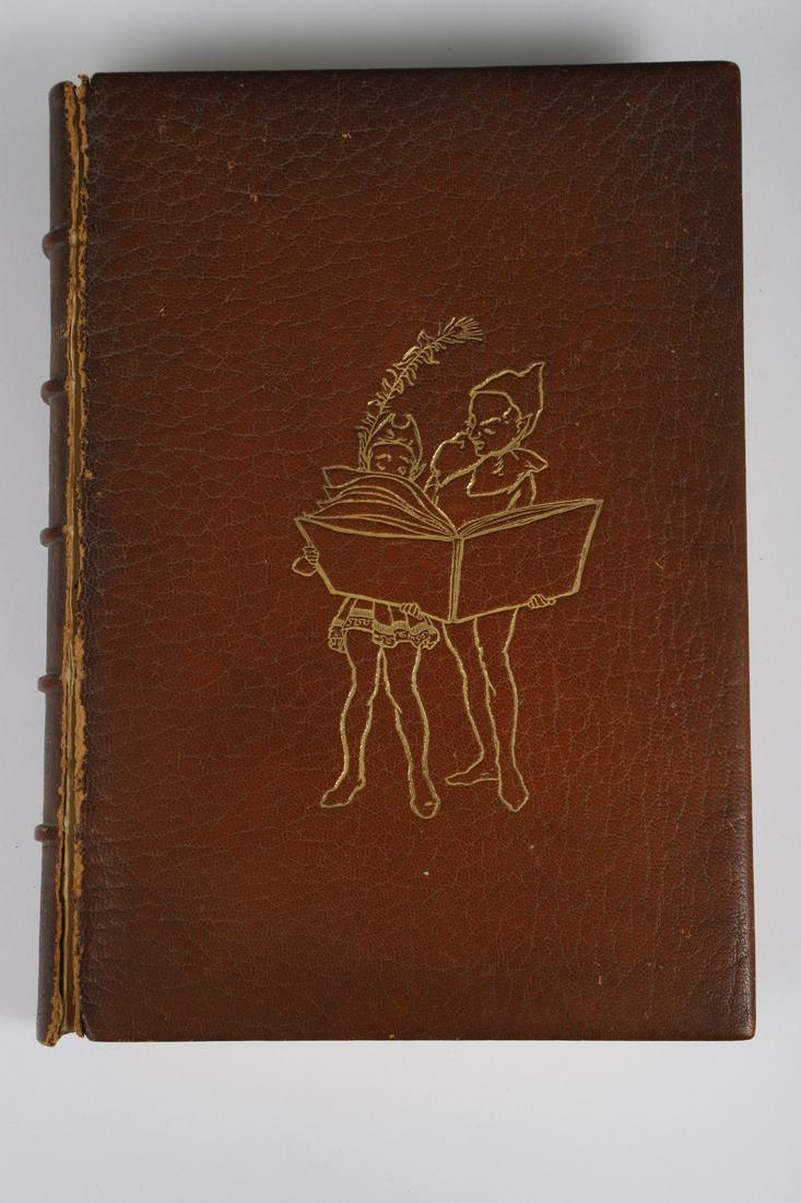 1909 ZAEHNSDORF LEATHER BOUND SHAKESPEARE: Tales from Shakespeare. By Charles and Mary Lamb. Illustrated by Arthur Rackham 1909. Tooled and gilt leather bound with raised rib spine and gilt text block. 9 ½ x 7 inches.