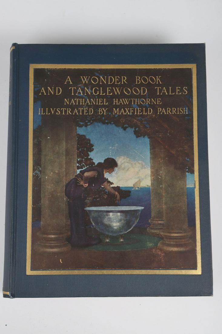 WONDER BOOK HAWTHORNE ILLUS. PARRISH 1910: A Wonder Book and Tanglewood Tales for girls and boys by Nathaniel Hawthorne. Pictures by Maxfield Parrish. Duffiled & Co. New York 1910. Hardcover cloth bound.