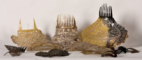 Collection of twelve Lady's hair combs