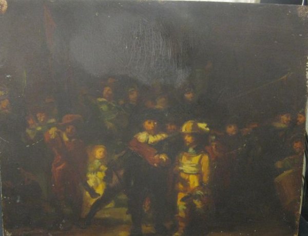 Dutch School (18th/19th century) Interior with fig
