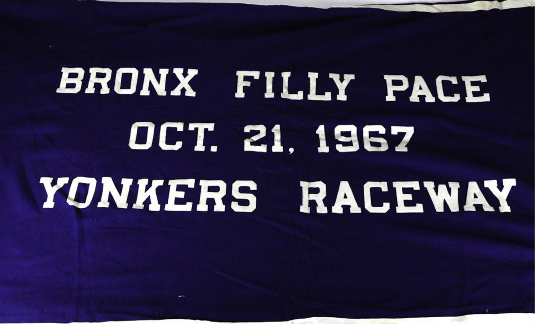 1967 BRONX FILLY PACE YONKERS RACEWAY COOLER: October 21, 1967. 90 x 84 inches