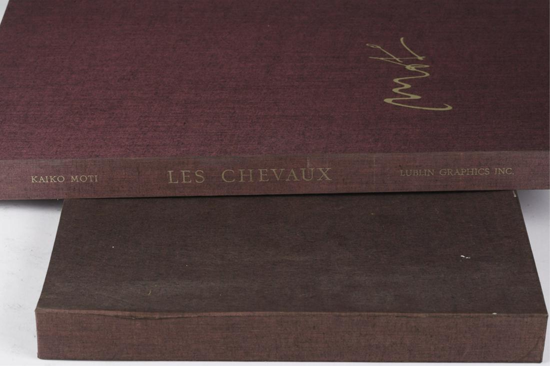 LES CHEVAUX by KAIKO MOTI LUBLIN GRAPHICS 1972: (10) Original aquatints in its original slip case. 21 1/2 x 14 1/2 inches