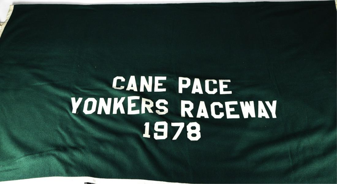 1978 YONKERS RACEWAY CANE PACE COOLER: 82 x 93 inches