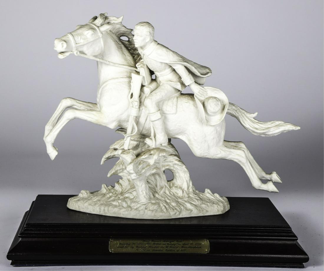 GOEBEL "MIDNIGHT RIDE OF PAUL REVERE" by SHROBEK: Limited edition #12 of 400. 14 1/2 x 17 x 8 inches (including base)