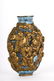 CHINESE GILT & ENAMELED BRONZE SNUFF BOTTLE