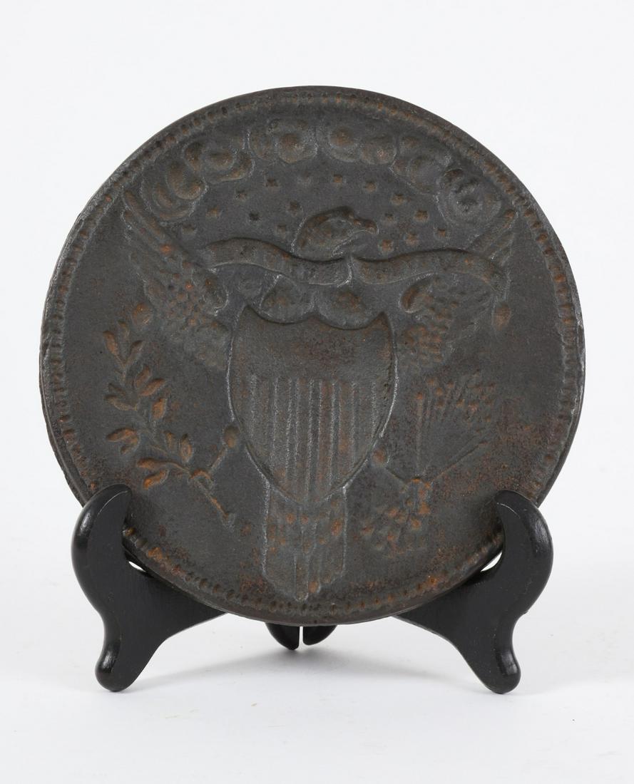 Cast Iron Cookie Press with the American Eagle: 5 ½ inches