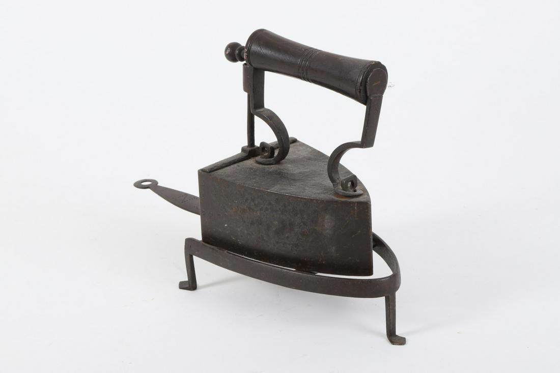 Antique Iron on Trivet: 11 1/2 inches