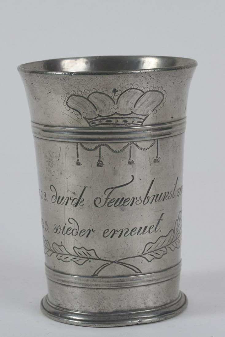 (19th c) German Church Beaker: 5 ¼ inches