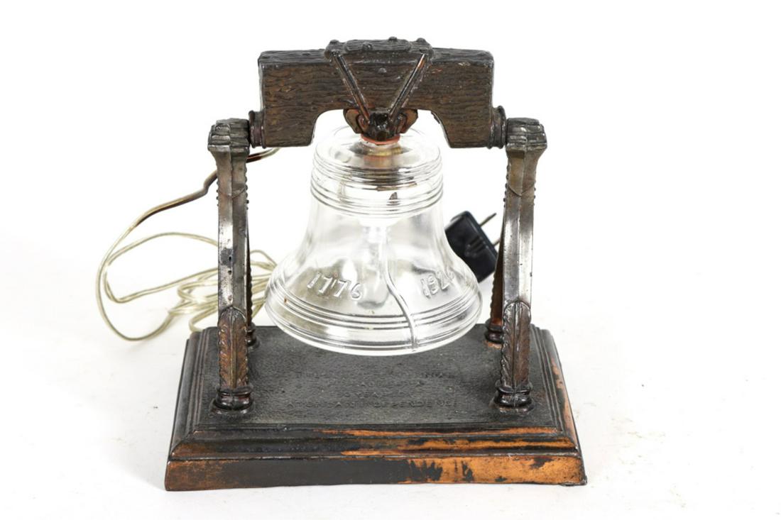 1926 150th Anniversary Liberty Bell Novelty Lamp: 7 x 6 ½ x 4 inches