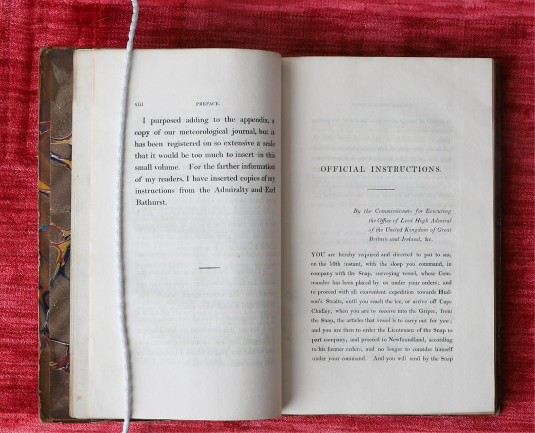 CAPT LYON "UNSUCESSFUL ATTEMPT REPULSE BAY" 1825: With a chart and engravings. London. John Murray. 1825 . First edition. hardcover 3/4 leather bound. 8 1/2 x 5 1/2 inches.
