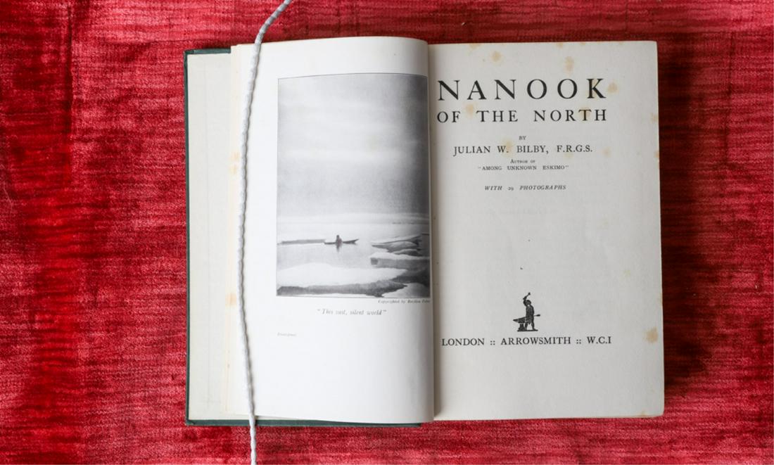 JULIAN BILBY "NANOOK OF THE NORTH" 1925: London. Arrowsmith. 1925 (29) photographs hardcover cloth bound. 9 x 5 1/2 inches