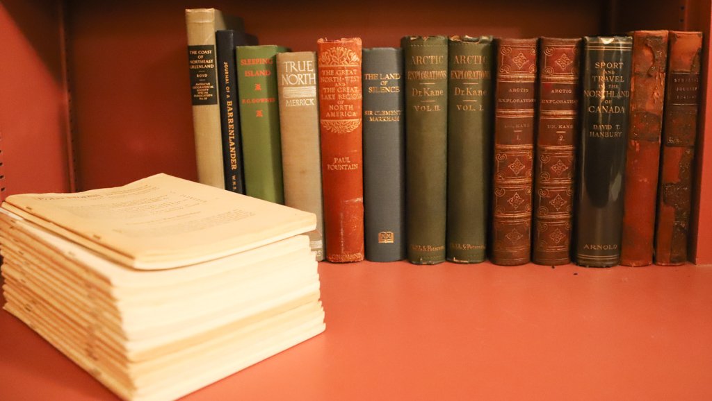 (13) BOOKS ON THE ARCTIC & ARCTIC EXPLORATION: Including: (2) "Arctic Exploration" by Kane, "Simpson's Journey", "Sport and Travel in the Northland of Canada" by Hanbury, "True North" by Merrick etc. hardcover cloth and 1/4 leather bound. Together