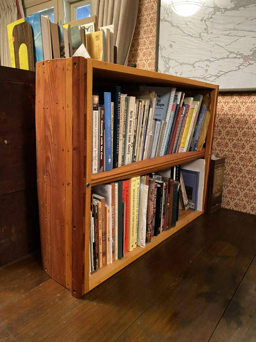 STRONG CANOE YARD (2) SHELF DISPLAY CASE: 26 x 35 x 14 inches