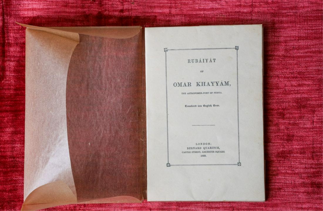 RUBAIYAT OF OMAR KHAYYAM 1909 OK CLUB OF AMERICA: Rare Limited edition printed on Imperial Japanese Vellum. #43. Signed by the officers, 9 x 6 inches