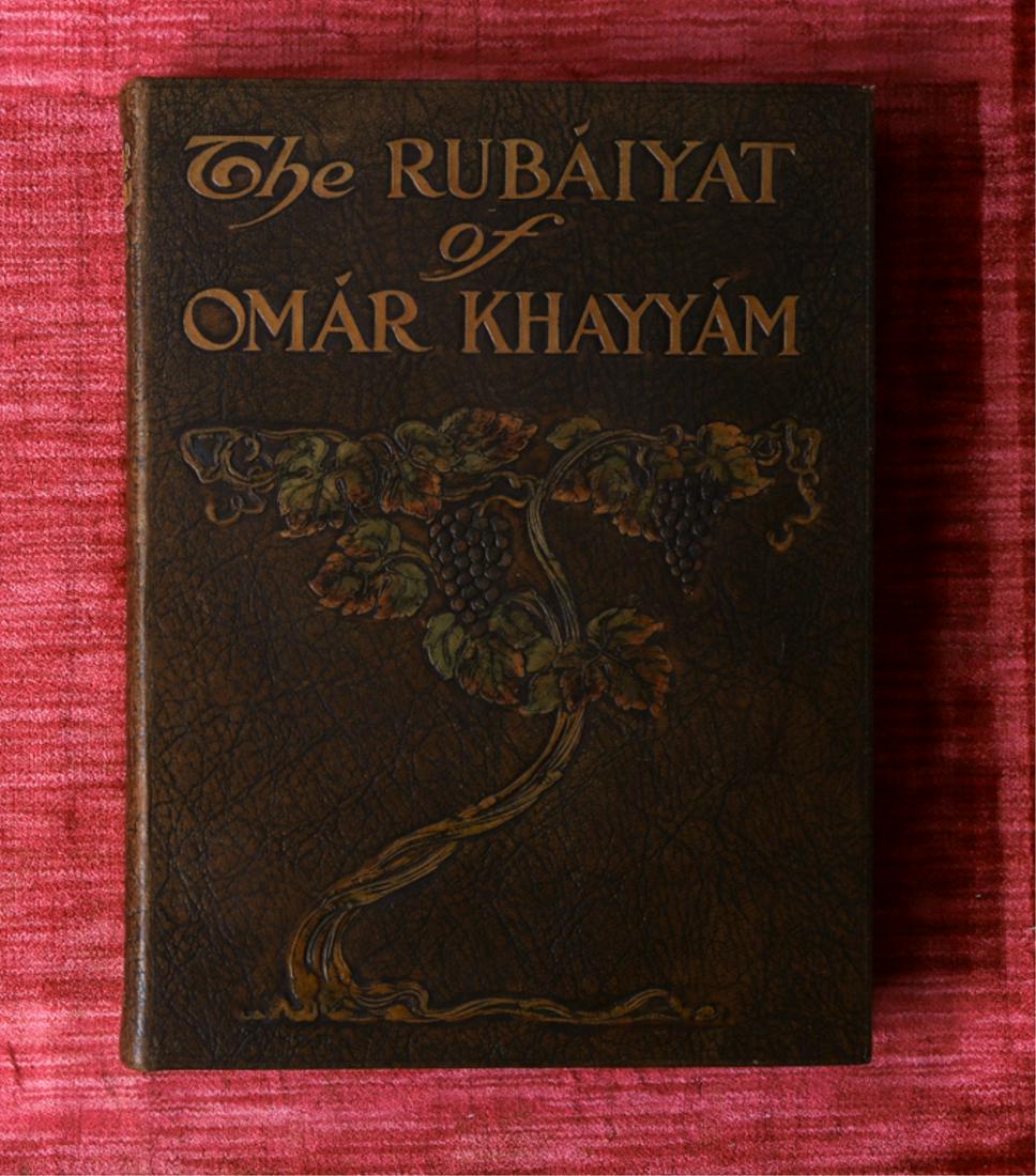 RUBAIYAT OF OMAR KHAYYAM ILLUS. HANSCOM 1912: New York. Dodge Publishing. 1912. hardcover leather bound 10 x 9 inches.