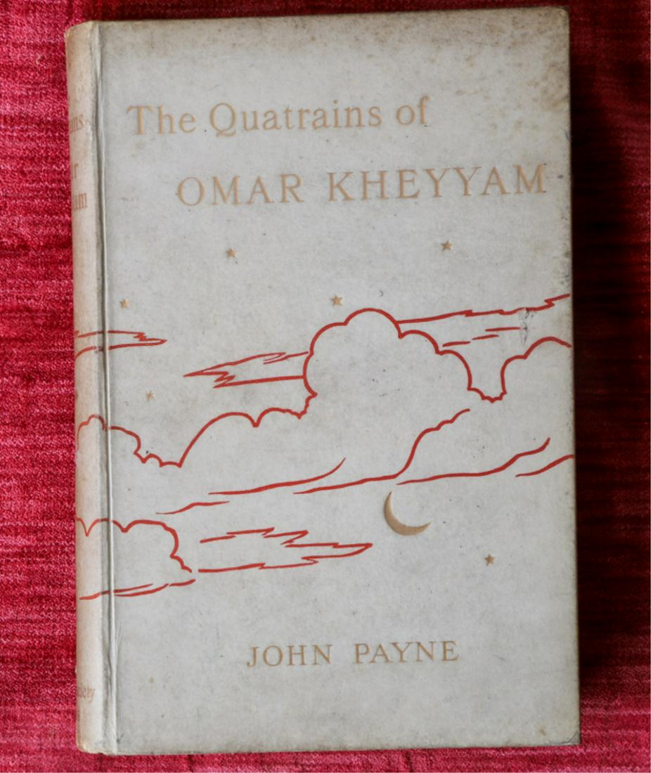 RUBAIYAT LIMITED EDITION VILLON SOCIETY 1898: The Quatrains of Omar Kheyyam John Payne. hardcover vellum bound. 9 x 6 inches.