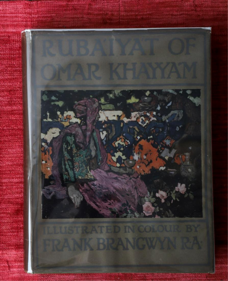 RUBAIYAT OF OMAR KHAYYAM ILLUS BRANGWYN 1920: 1st Edition. London. T.N. Foulis. 1920. hardcover cloth bound. 10 1/2 x 8 inches. Original dust jacket