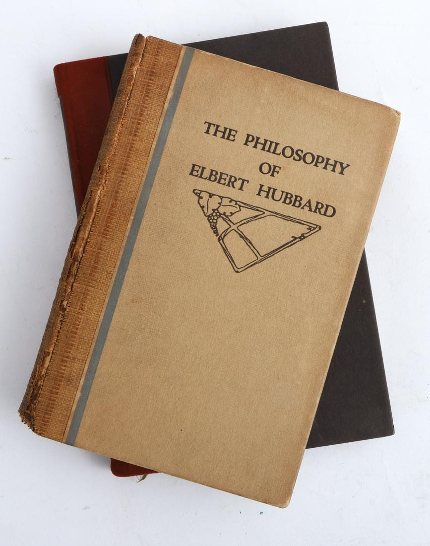 PHILOSOPHY OF HUBBARD & IN THE SPOT LIGHT SIGNED: In the spotlight signed and personalized on flyleaf. Philosophy on Roycroft watermarked paper, made by hand at Fabriano, Italy. Number 6311 of 9983. 8 x 5 (approx each)