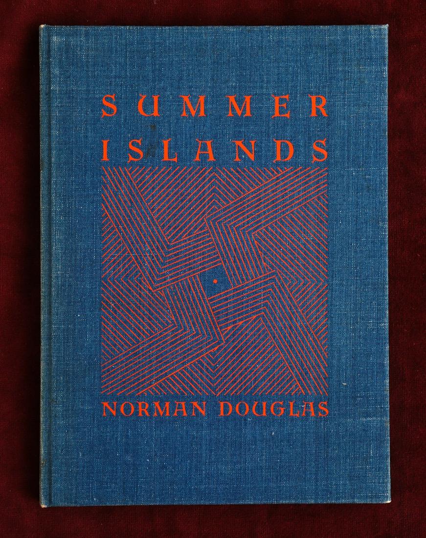 NORMAN DOUGLAS "SUMMER ISLANDS" 1931: New York. The Colophon. 1931. hardcover cloth bound. 10 1/2 x 7 1/2 inches