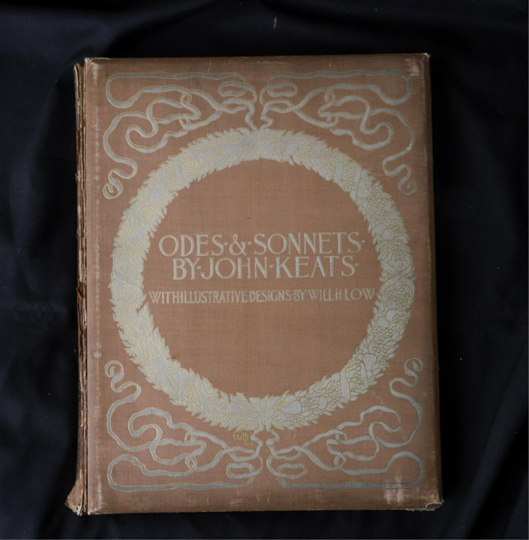 JOHN KEATS "ODES & SONNETS" 1888: Philadelphia. J.B. Lippencott Co. 1888. 16 x 12 inches. Illustrated by William H. Low.