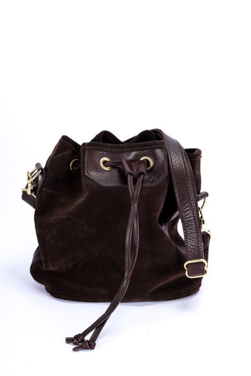 J.W. HULME CO LYNDALE BUCKET BAG: 11 x 12 x 6 inches. (not including strap). Original dust bag.