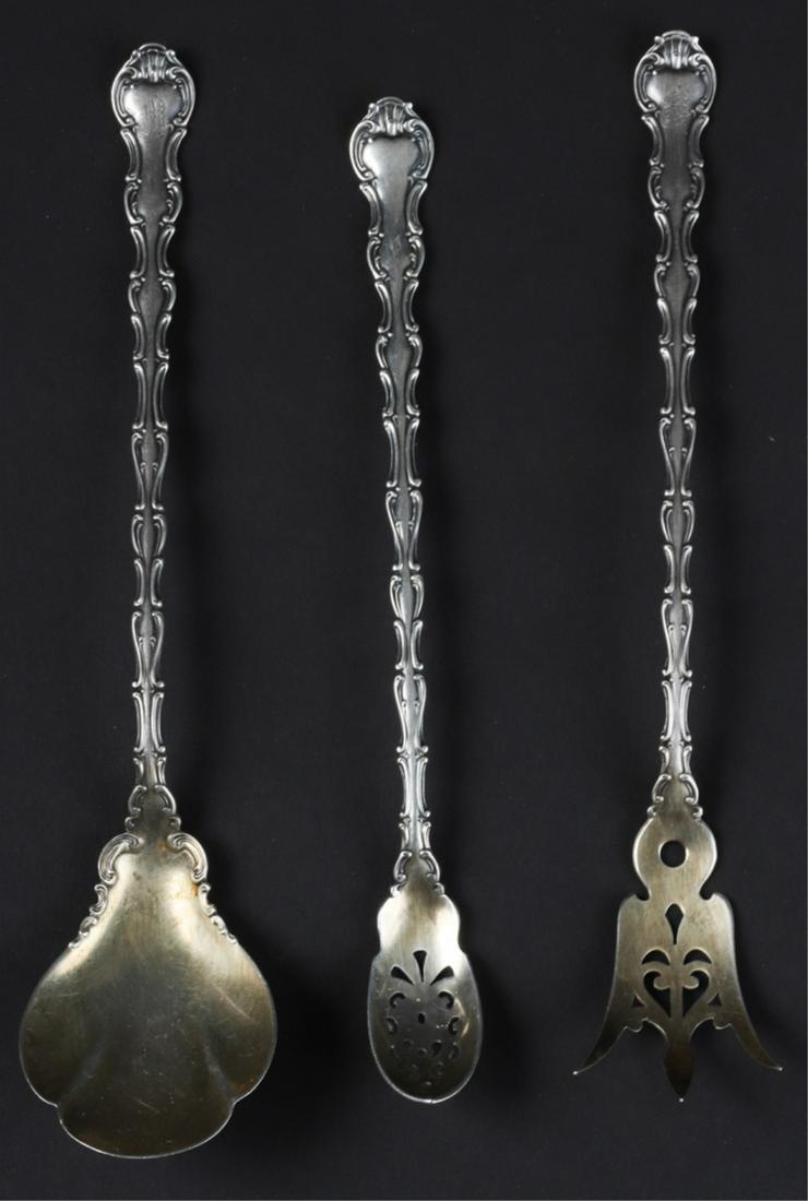 GORHAM STRASBOURG STERLING SILVER OLIVE & LETTUCE: Serving pieces. 3.17 troy ounces.